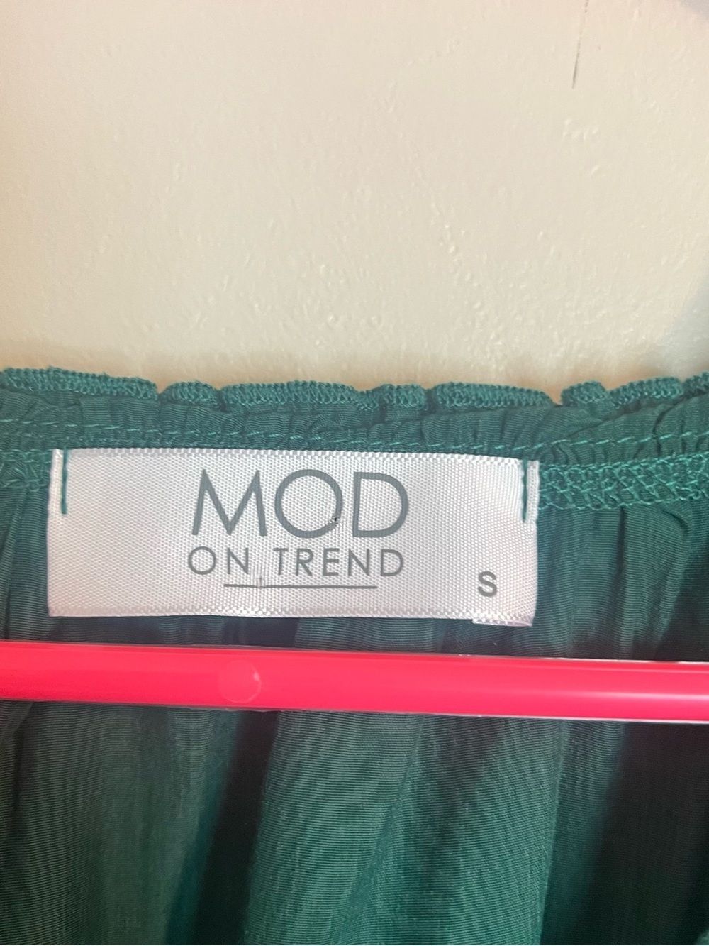 MOD Green Ruffle V-Neck Mini Dress - Picture 5 of 7